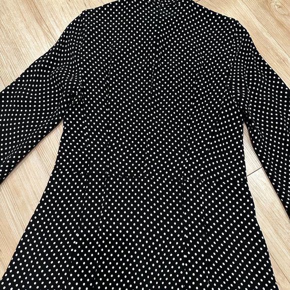 NWT Coach Dot Pleated Bib Dress - Picture 6 of 14